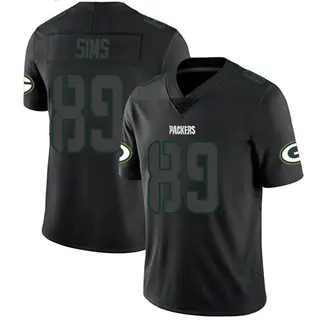 Green Bay Packers Men's Ben Sims Limited Jersey - Black Impact