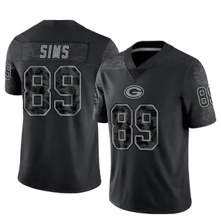 Green Bay Packers Men's Ben Sims Limited Reflective Jersey - Black