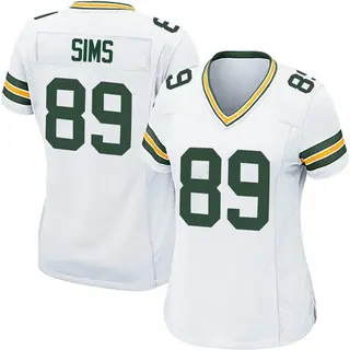 Green Bay Packers Women's Ben Sims Game Jersey - White