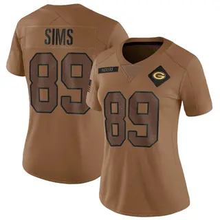 Green Bay Packers Women's Ben Sims Limited 2023 Salute To Service Jersey - Brown