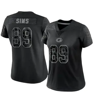 Green Bay Packers Women's Ben Sims Limited Reflective Jersey - Black