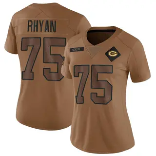 Green Bay Packers Women's Sean Rhyan Limited 2023 Salute To Service Jersey - Brown