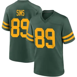 Green Bay Packers Youth Ben Sims Game Alternate Jersey - Green