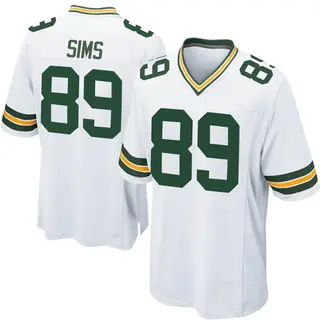 Green Bay Packers Youth Ben Sims Game Jersey - White