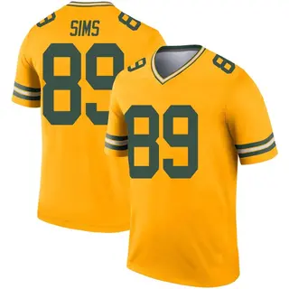 Green Bay Packers Youth Ben Sims Legend Inverted Jersey - Gold