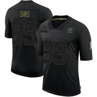 Green Bay Packers Youth Ben Sims Limited 2020 Salute To Service Jersey - Black