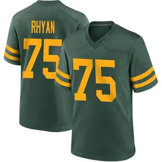 Green Bay Packers Youth Sean Rhyan Game Alternate Jersey - Green