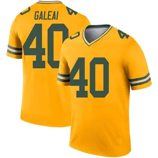 Green Bay Packers Youth Tipa Galeai Legend Inverted Jersey - Gold