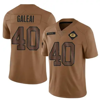 Green Bay Packers Youth Tipa Galeai Limited 2023 Salute To Service Jersey - Brown